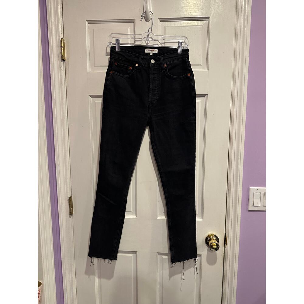 RE/DONE Originals High Rise Skinny Jeans – Faded Black – Size 26